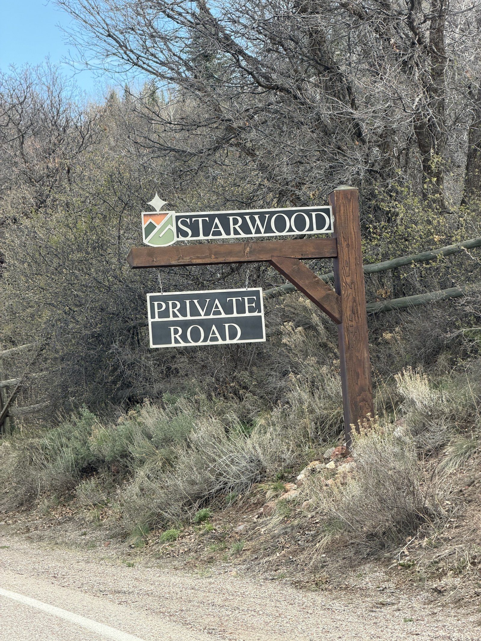 Starwood. Private road. Off-market territory.