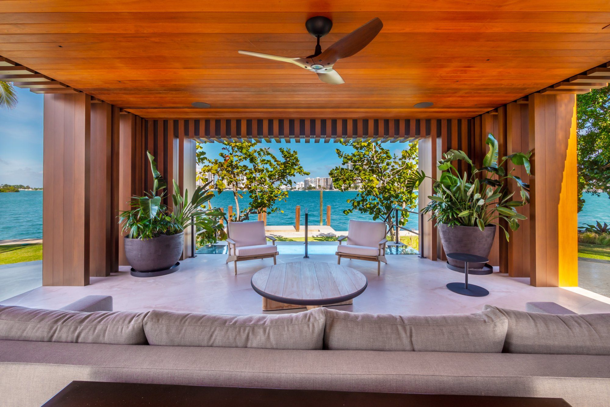 The property's outdoor entertaining spaces were built for moments exactly like this.