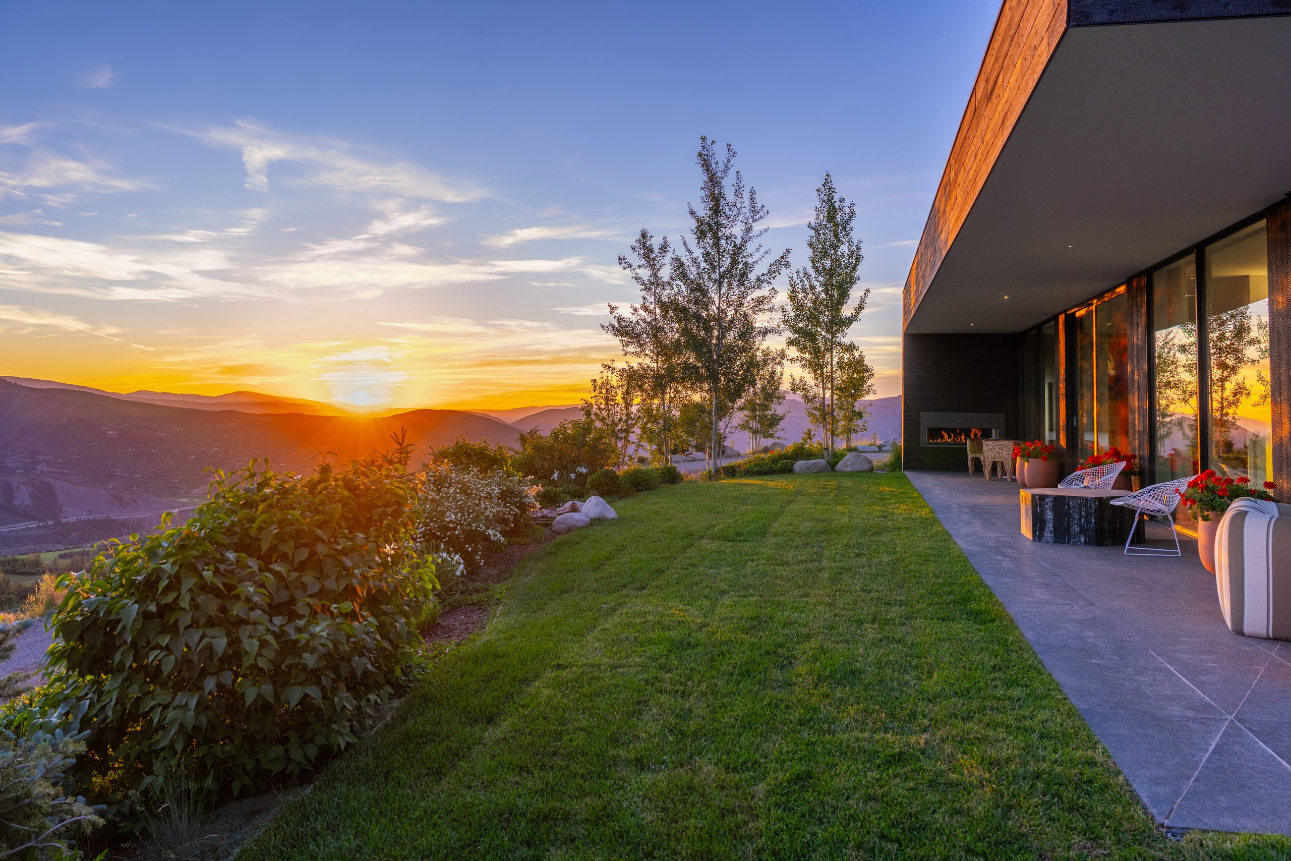 When the sun drops, the mesa holds the last gold of the evening.