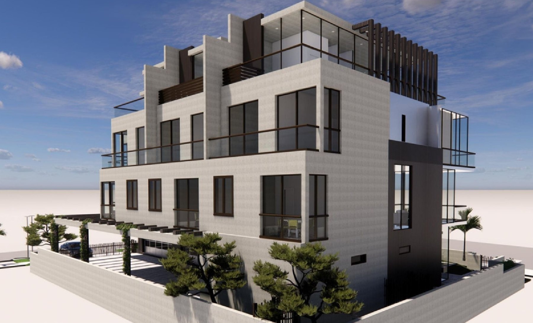 Architect's rendering of Finesse 4 from the southwest
