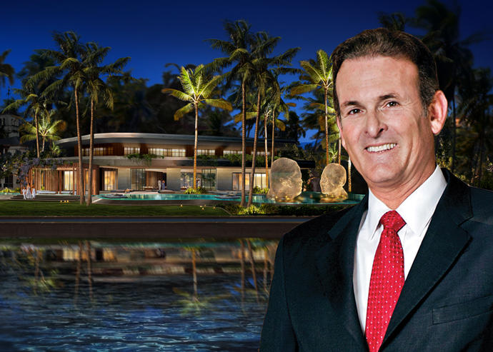 Stuart Miller, executive chairman of Lennar Corporation, in front of 22 Star Island Drive.